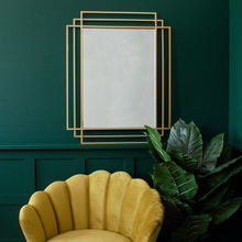 Load image into Gallery viewer, Large Art Deco Gold Mirror