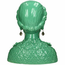 Load image into Gallery viewer, Large Frida Kahlo Inspired Green Bust Vase