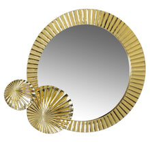 Load image into Gallery viewer, Lily Pad Art Deco Gold Mirror
