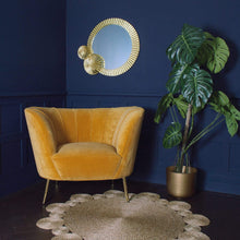 Load image into Gallery viewer, Lily Pad Art Deco Gold Mirror
