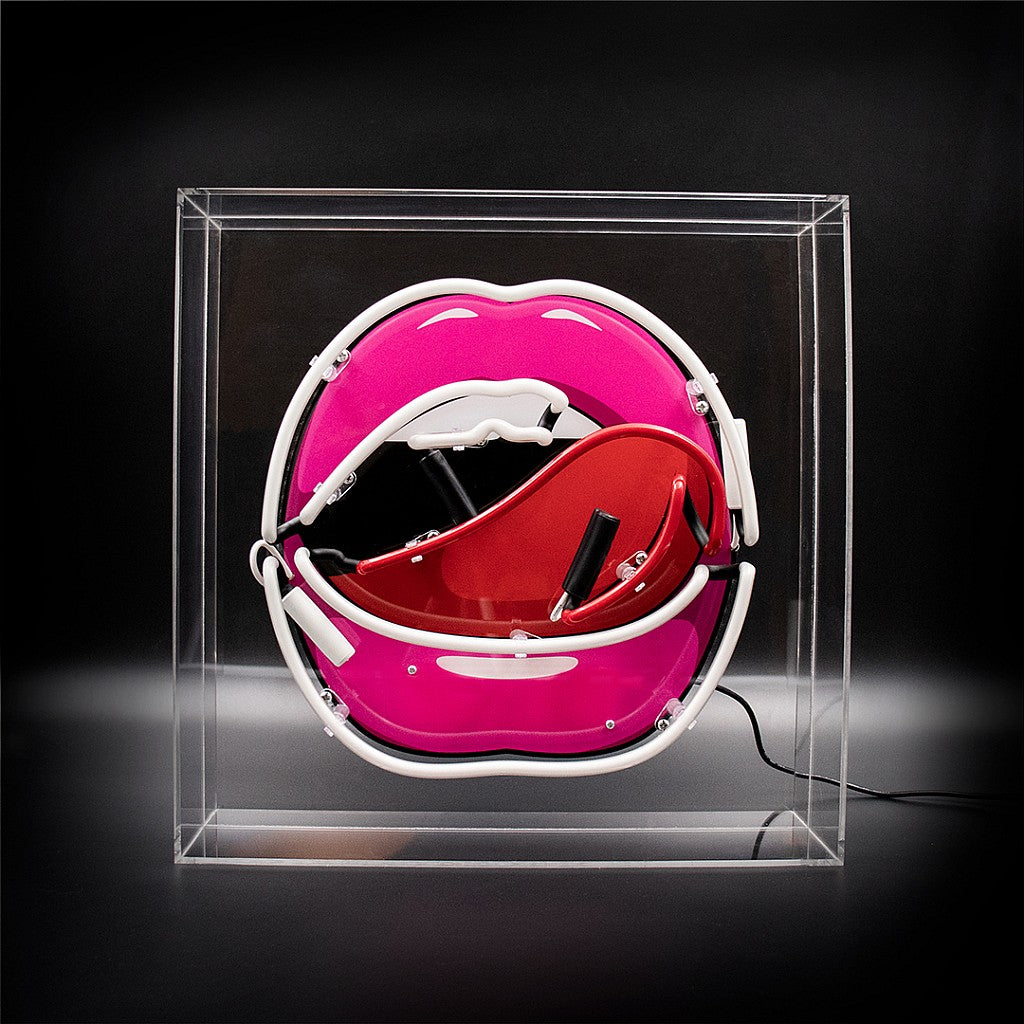 Lips Neon Acrylic Box Light– Audenza