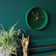 Load image into Gallery viewer, Lush Green Velvet Wall Clock