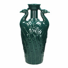 Load image into Gallery viewer, Majestic Petrol Peacock Vase