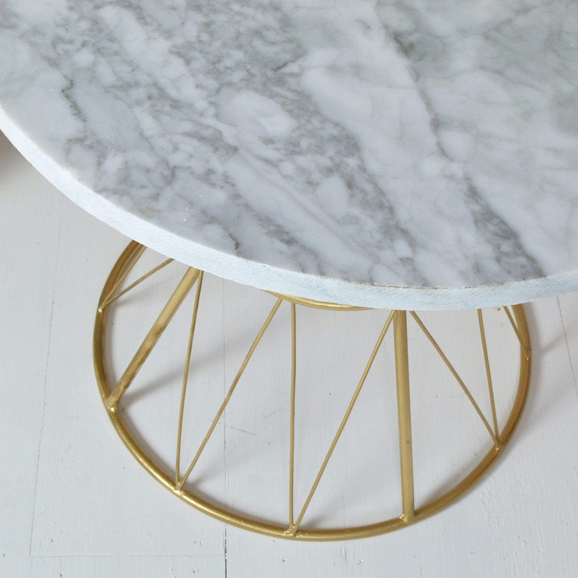Marble and Brass Side Table (Second)