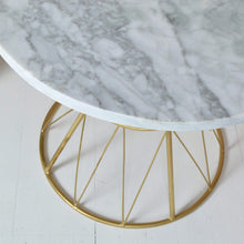 Load image into Gallery viewer, Marble and Brass Side Table (Second)