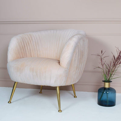 Marilyn Blush Velvet Armchair