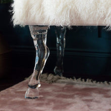 Load image into Gallery viewer, Mongolian Fur Bench | Acrylic Hooves