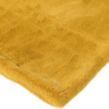 Load image into Gallery viewer, Mustard Yellow Luxurious Faux Fur Throw