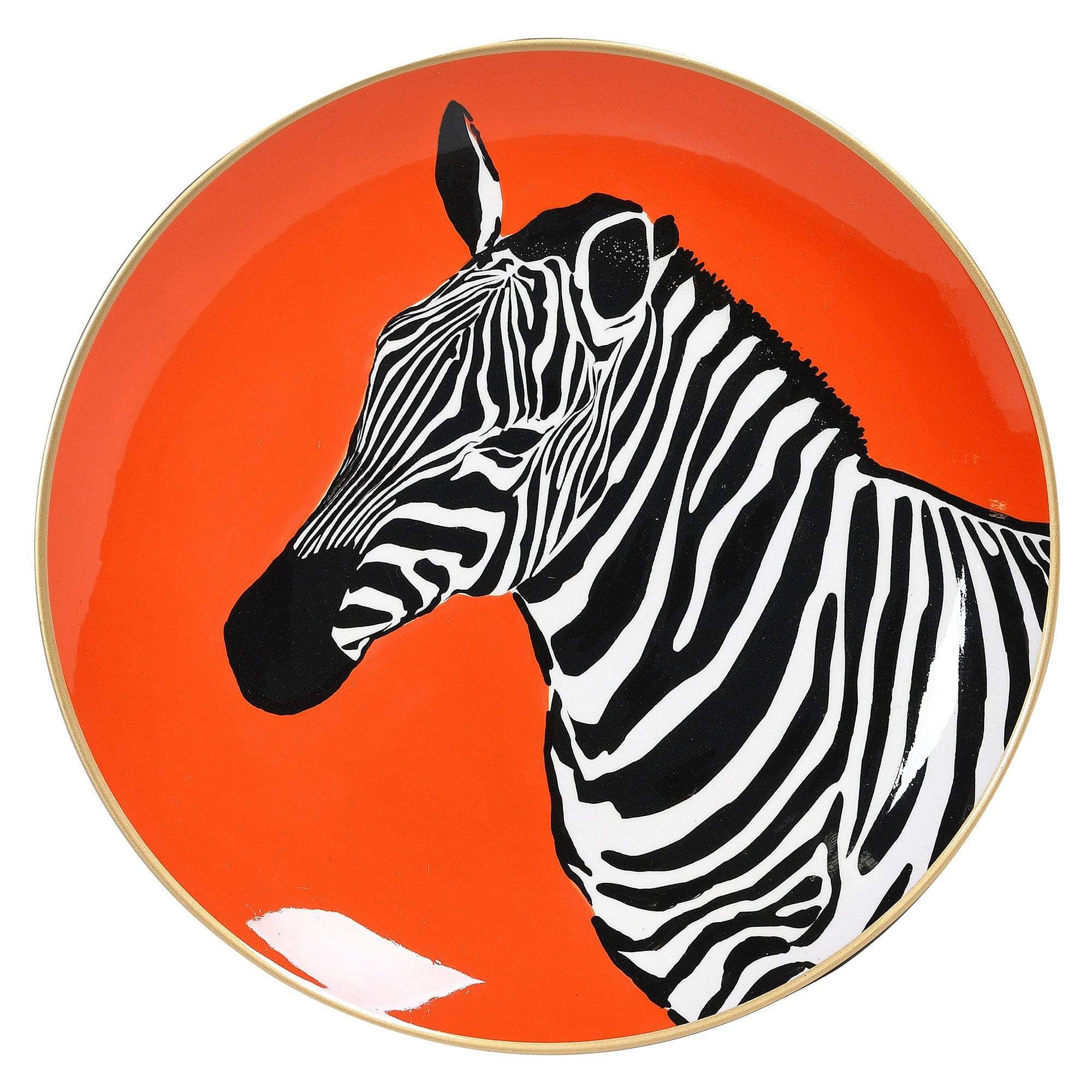 Orange Zebra Wall Plate