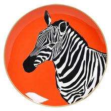 Load image into Gallery viewer, Orange Zebra Wall Plate