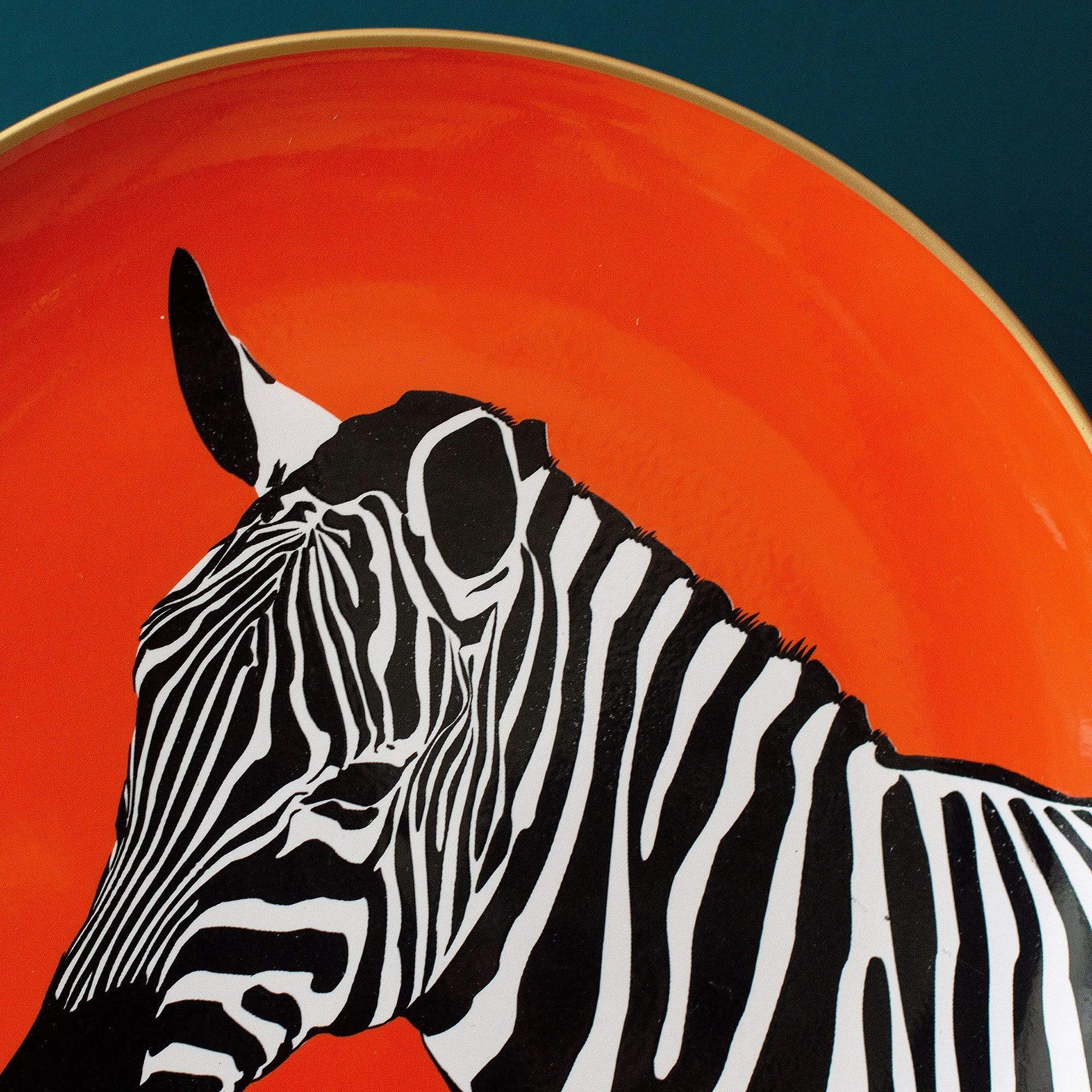 Orange Zebra Wall Plate