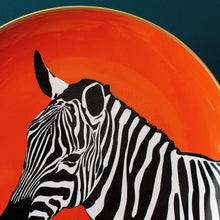 Load image into Gallery viewer, Orange Zebra Wall Plate
