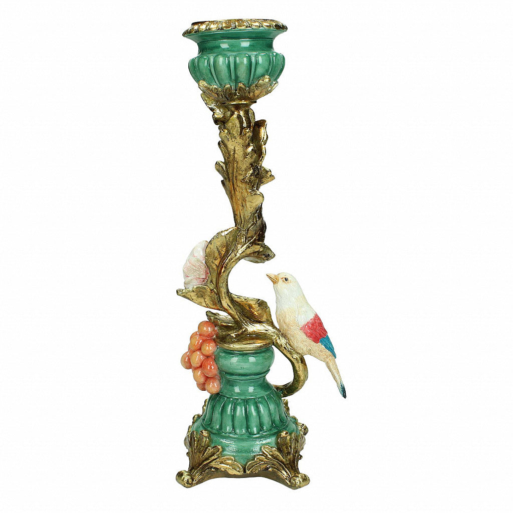 Ornate Perching Bird Candle Holder