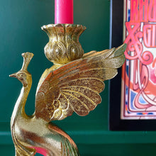 Load image into Gallery viewer, Paloma Peacock Gold Candle Holder