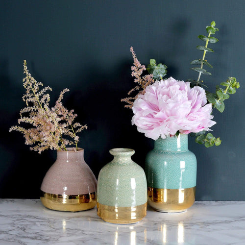 Pastel Lustre Vases (set of 3)