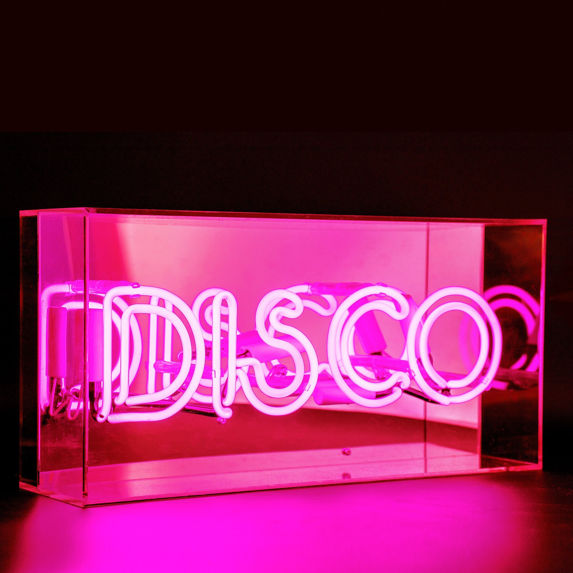 Pink Disco Neon Acrylic Box Light