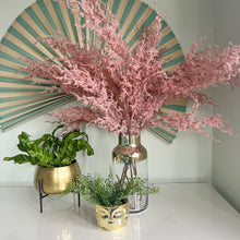 Load image into Gallery viewer, Pink Flocked Faux Fern Spray | Set of 6