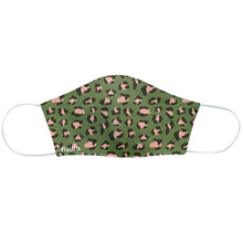 Load image into Gallery viewer, Pink &amp; Green Leopard Print Face Mask