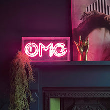Load image into Gallery viewer, Pink OMG Neon Acrylic Box Light