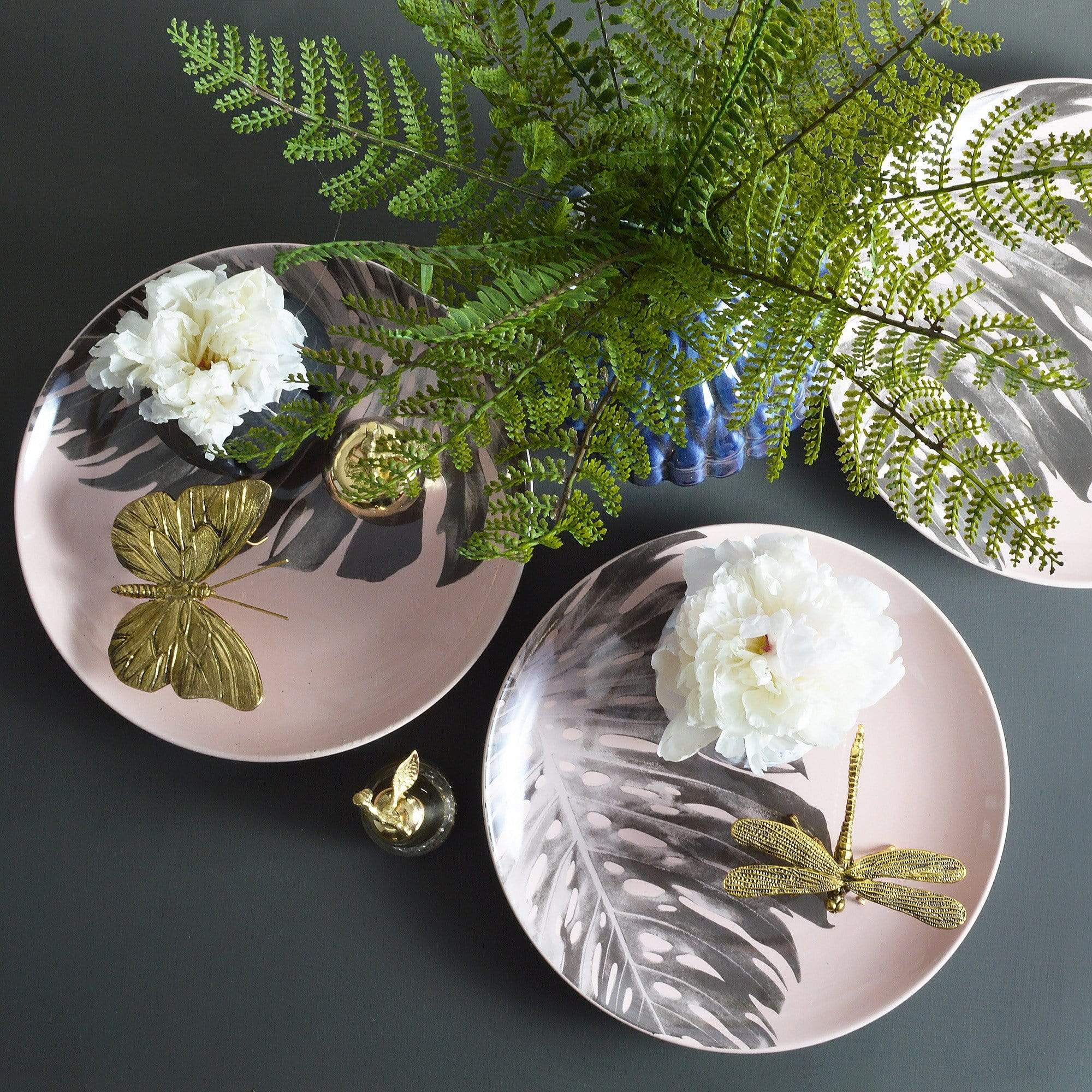Pink Palm Leaf Plate