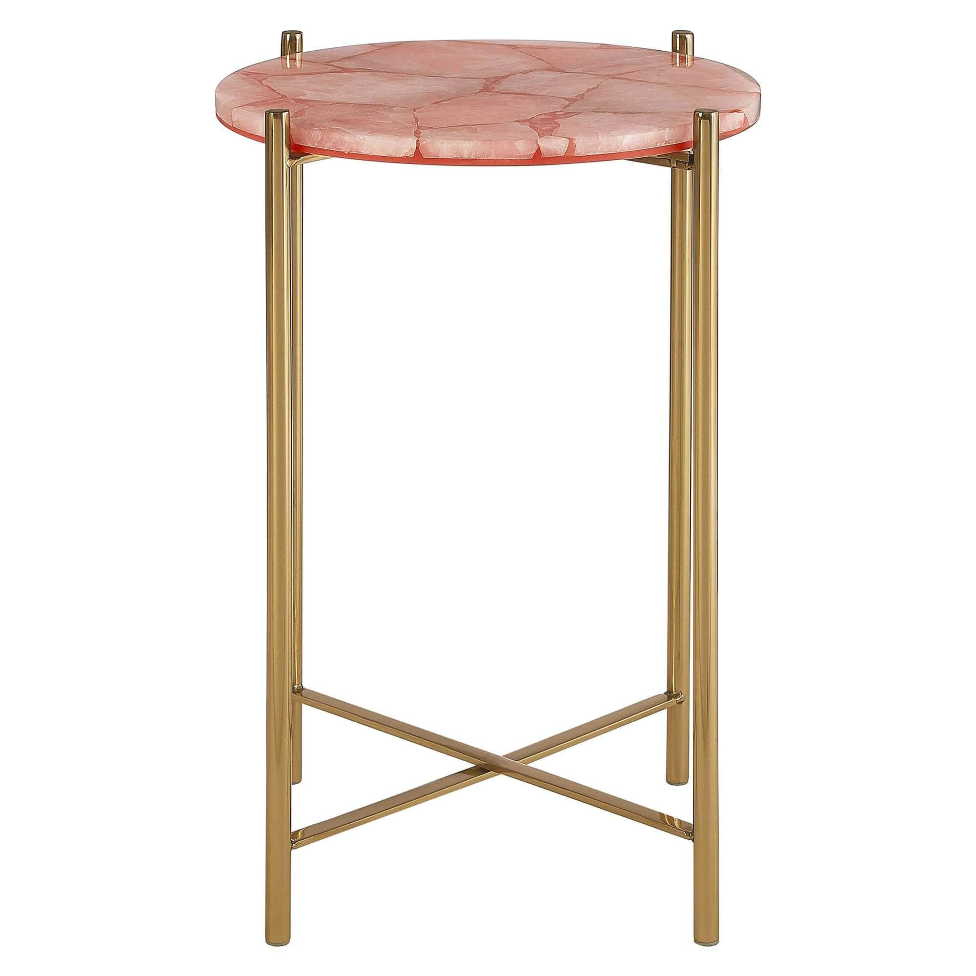 Pink Quartz Side Table