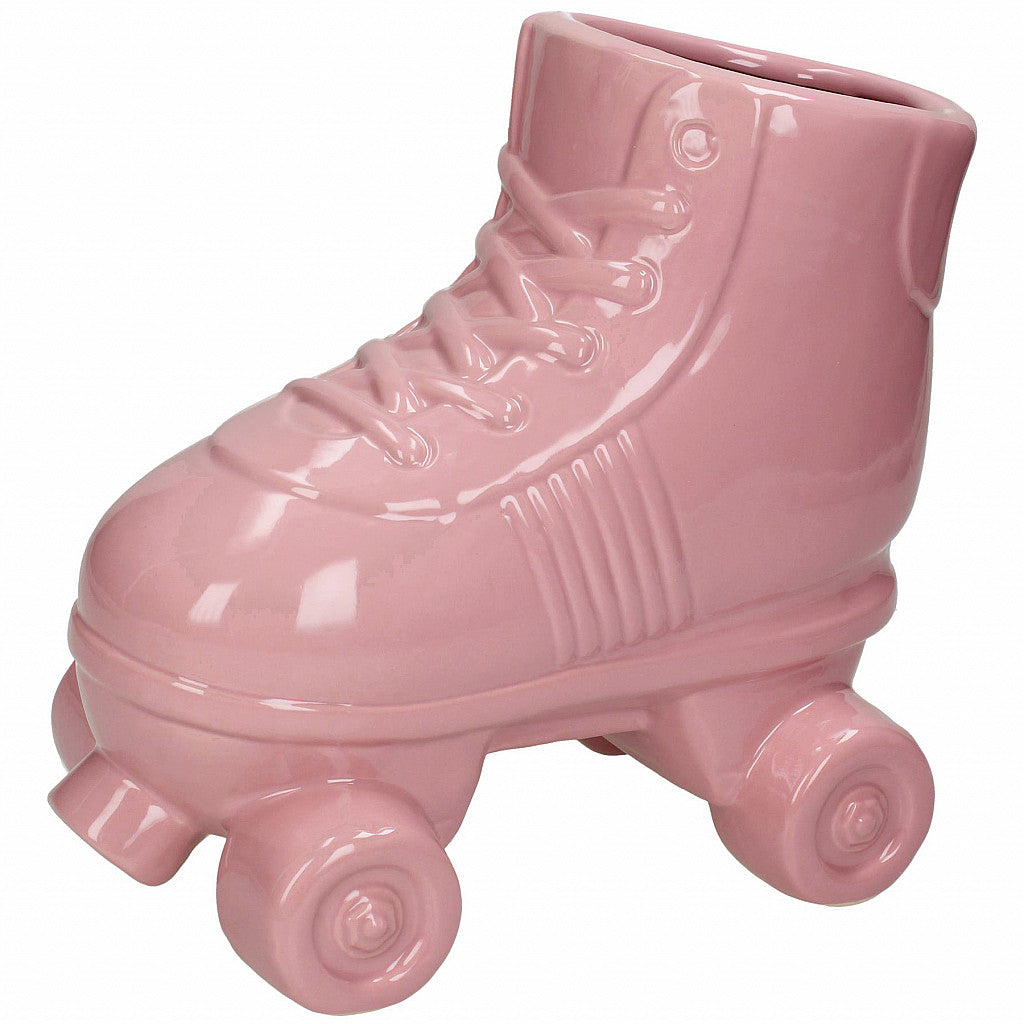 Pink Roller Skate Planter