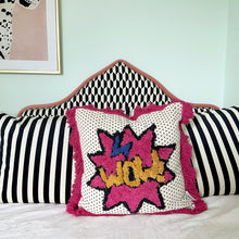 Load image into Gallery viewer, Pink WOW Popart Inspired Cushion