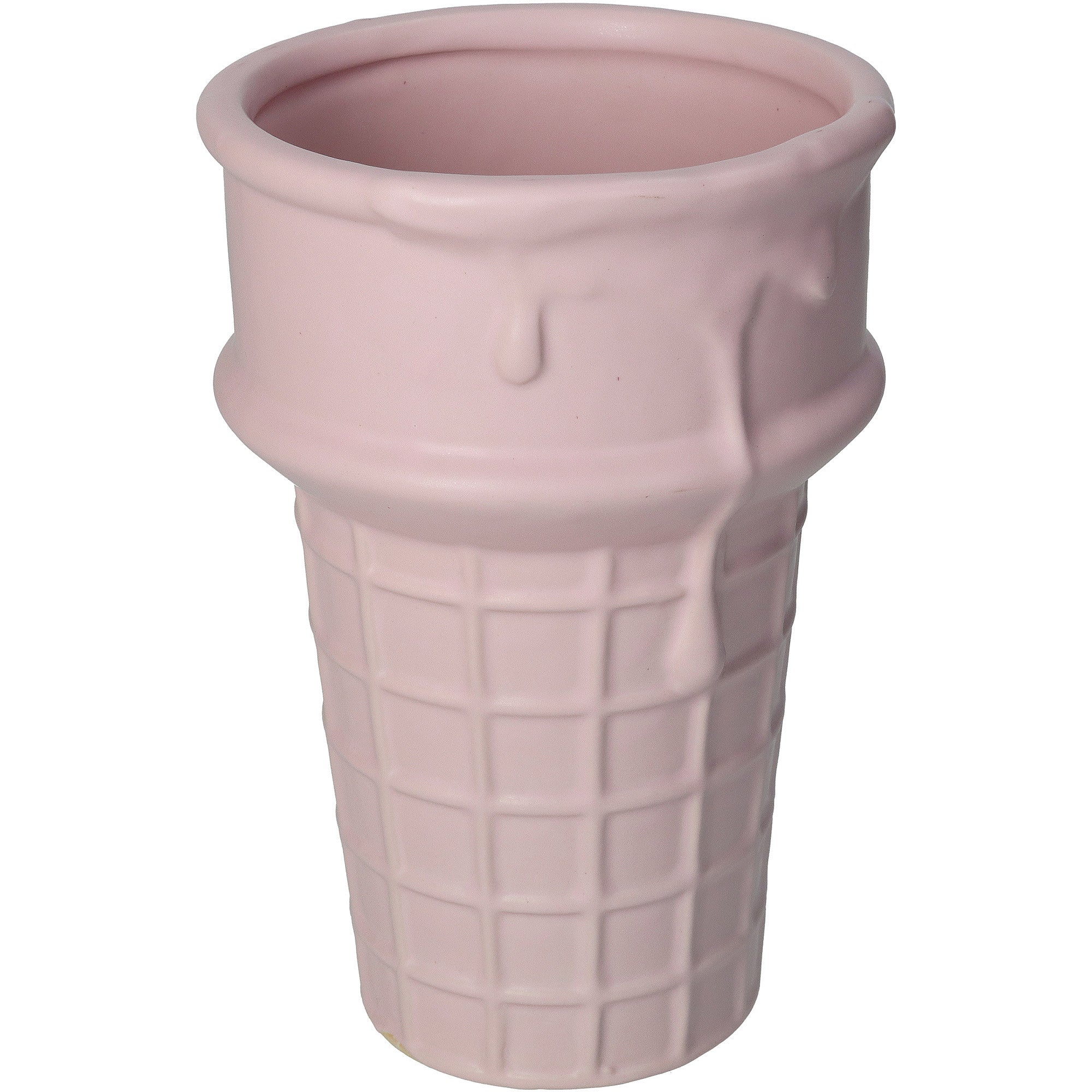 Quirky Pink Ice Cream Cone Plant Pot