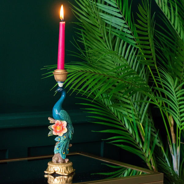 Regal Peacock Candle Holder Image