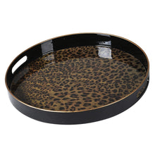 Load image into Gallery viewer, Round Leopard Print Tray