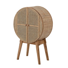 Load image into Gallery viewer, Round Rattan Cabinet