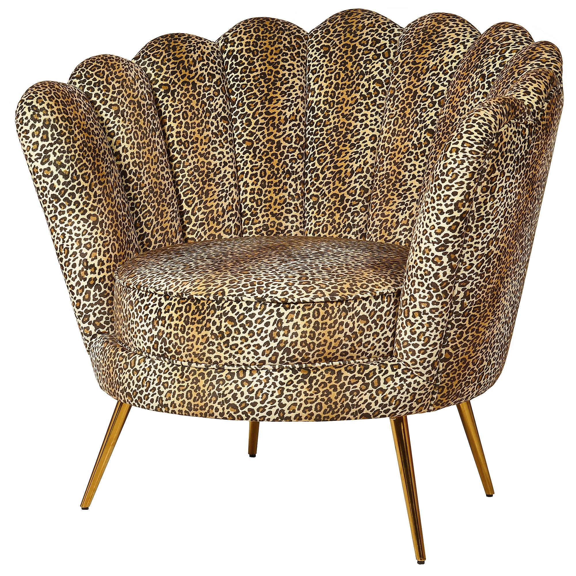 Sabariah Leopard Print Shell Chair