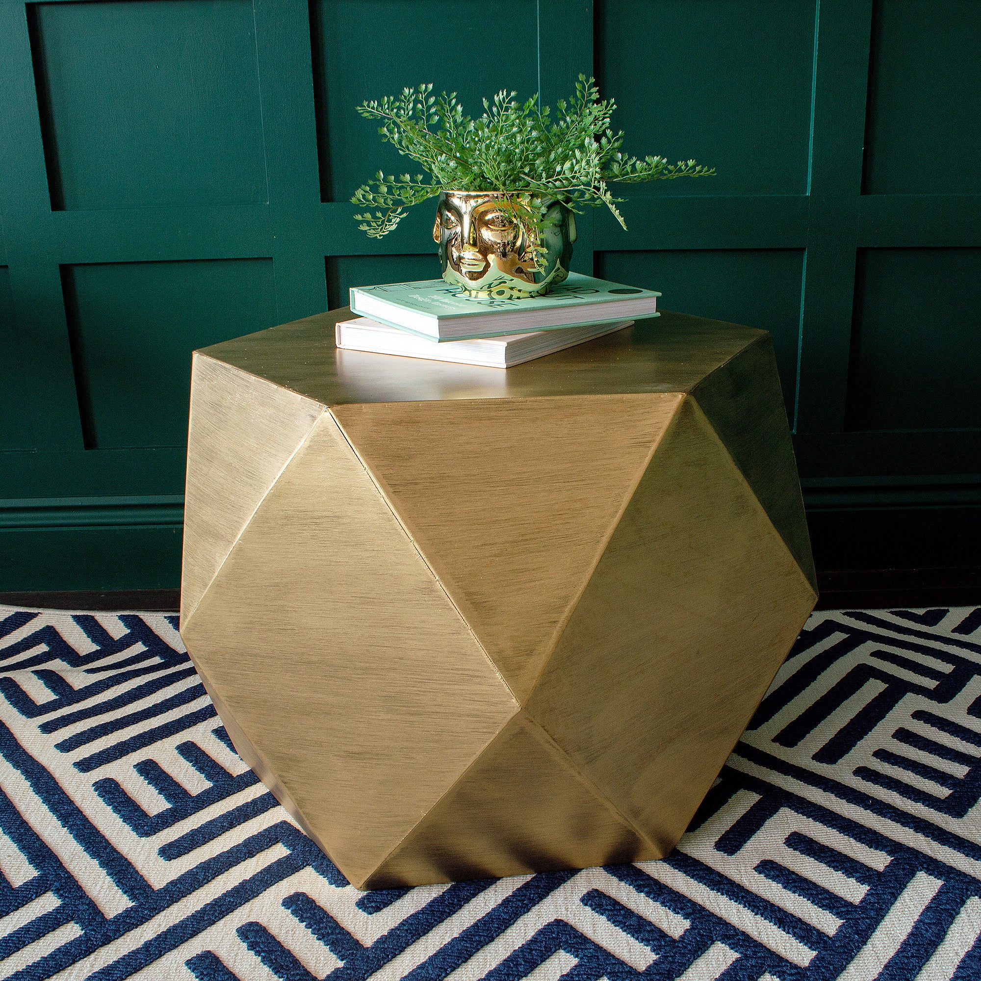 Gold Metal Hexagonal Side Table (Second - B)