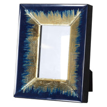 Load image into Gallery viewer, Sapphire Blue and Gold Photo Frame