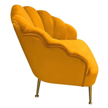 Load image into Gallery viewer, Scalloped Oyster Velvet Chair
