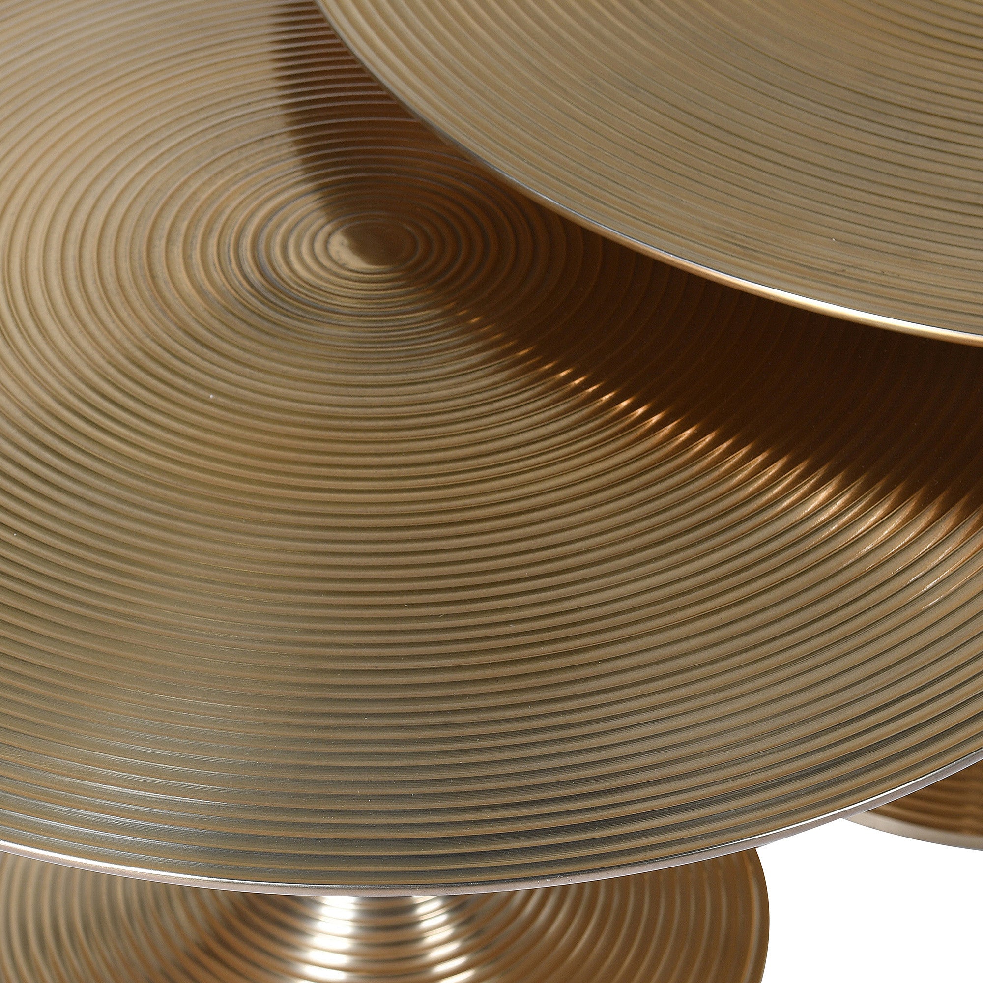 Shiny Brass Side Tables | Set of 2