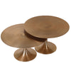 Shiny Brass Side Tables | Set of 2