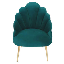 Load image into Gallery viewer, Sienna Teal Velvet Shell Chair
