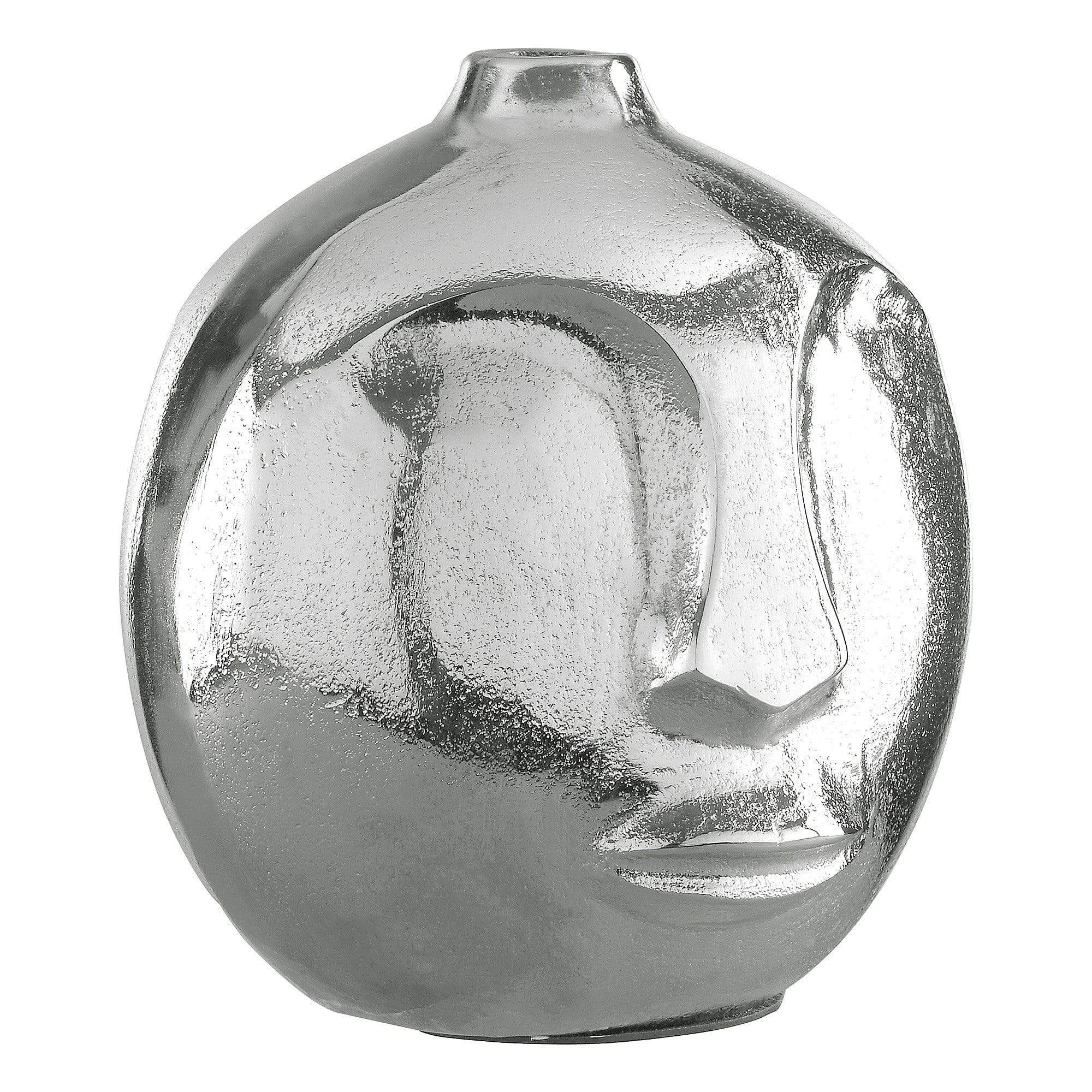 Silver Face Vase