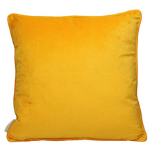 Load image into Gallery viewer, Snake &amp; Roses Yellow Velvet Cushion
