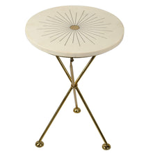 Load image into Gallery viewer, Solstice Brass and Cream Side Table