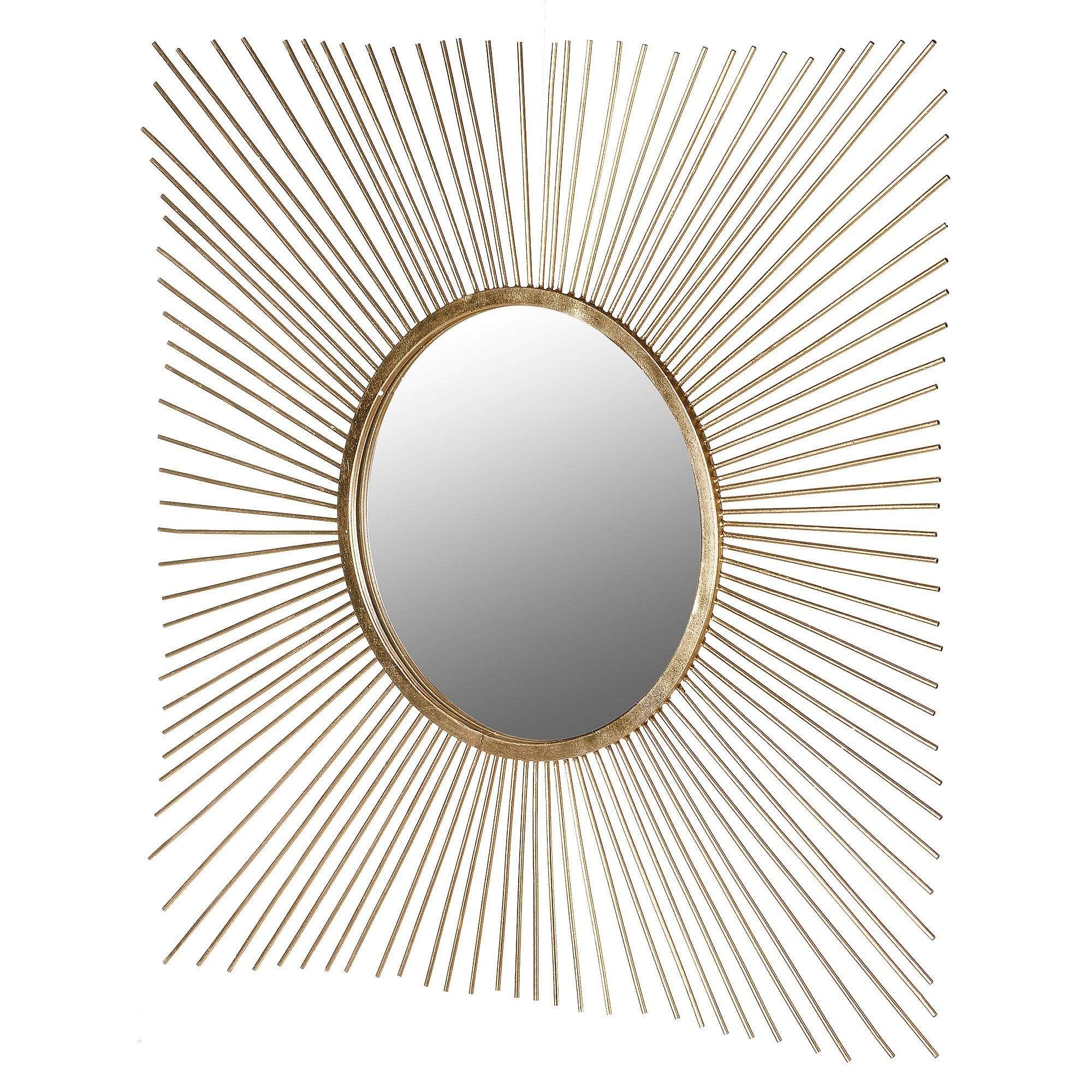 Square Sunburst Mirror