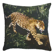 Load image into Gallery viewer, Stalking Leopard Velvet Cushion