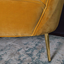 Load image into Gallery viewer, The Curvarella Turmeric Velvet Chair