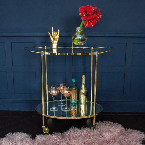 Timeless Gold Drinks Trolley