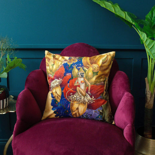 Tropical Monkey Velvet Cushion Cover