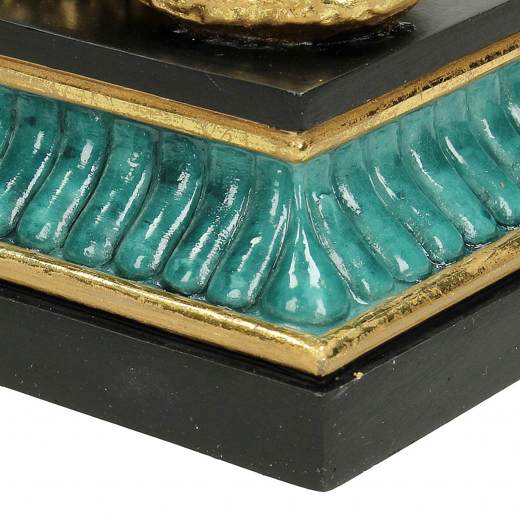 Turquoise Jewel Leopard Bookends
