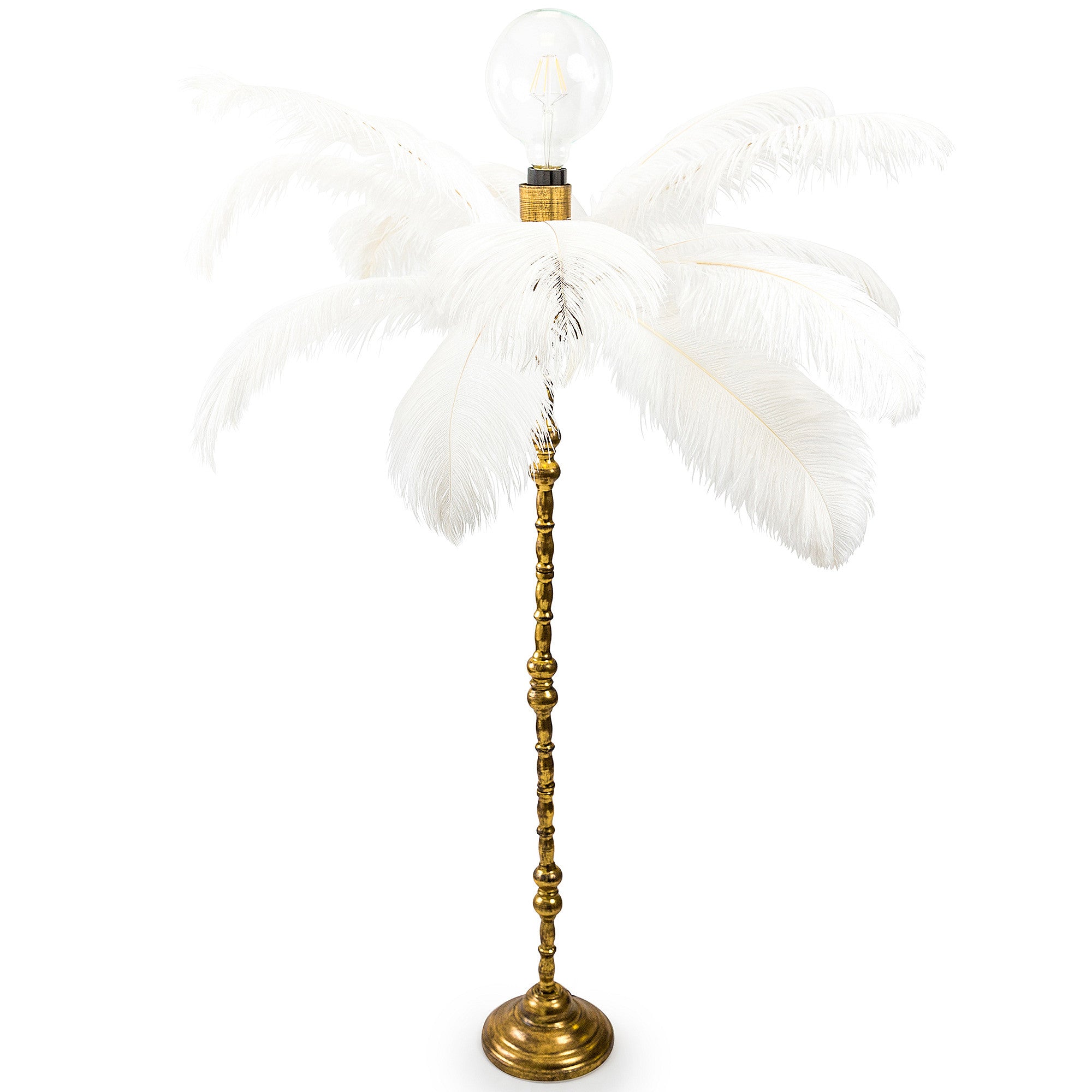 Vita Ostrich Feather Tall Table Lamp