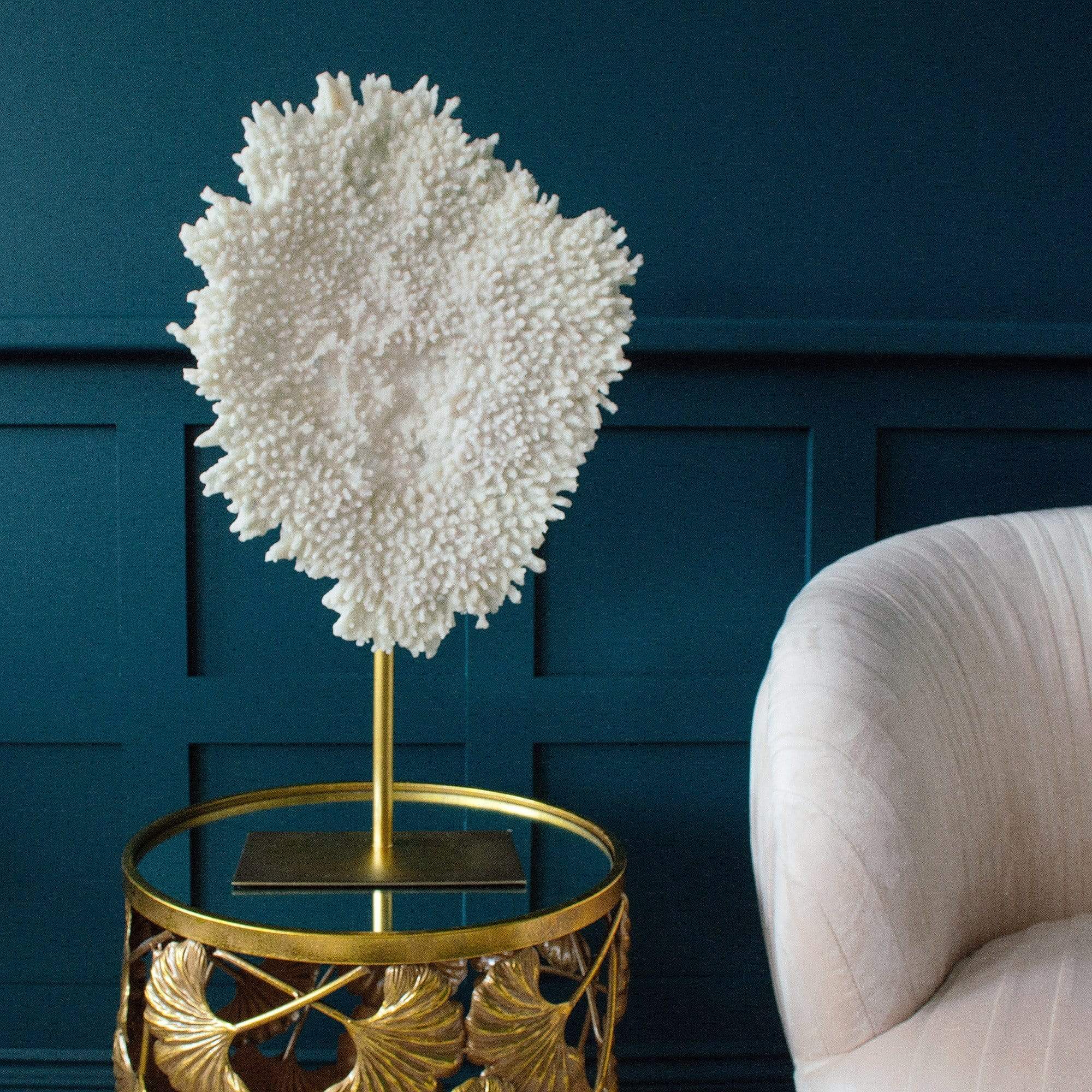 White Decorative Coral on Stand