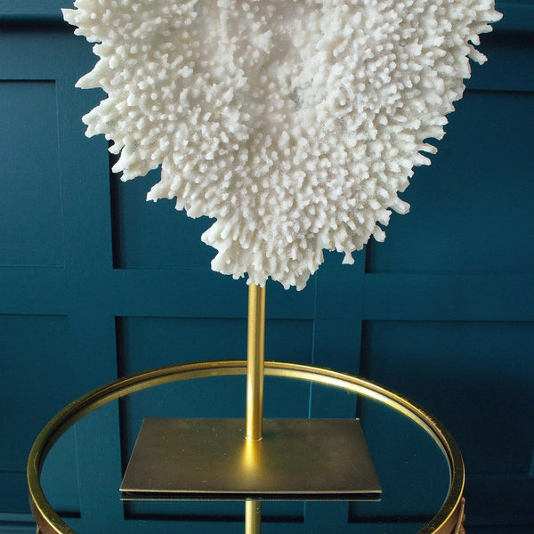 White Decorative Coral on Stand